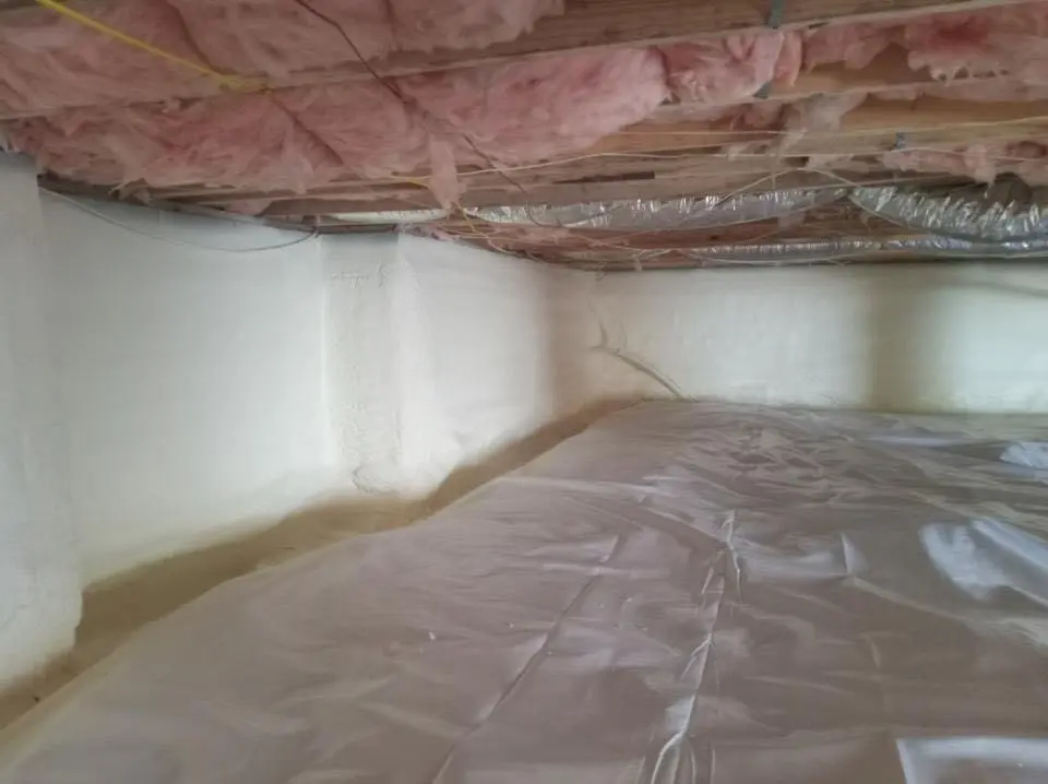 Crawl space encapsulation with closed-cell spray foam for Roof Leak Repair in Arcata